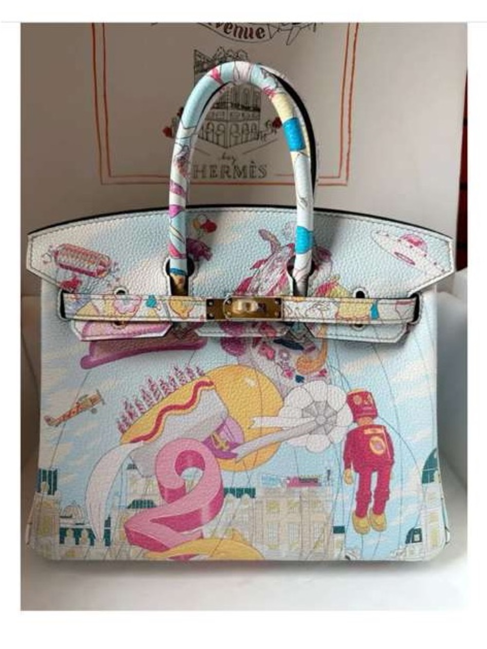 Birthday Birkin Togo 30 PHW Graffiti Abstract limited edition